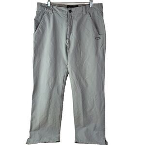 Oakley Pants Mens Size 34 Gray Regular Fit‎ Performance Tech Golf Chino Athletic